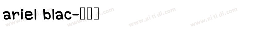 ariel blac字体转换